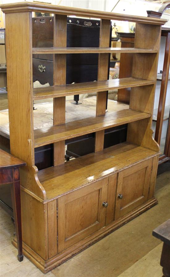 Simulated oak open bookcase
